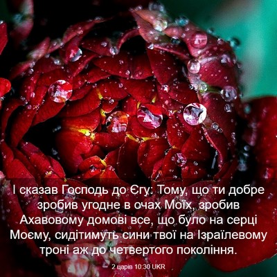 Picture 03 - 2 царів 10:30 UKR - І сказав Господь до Єгу: - Bible Verse Picture