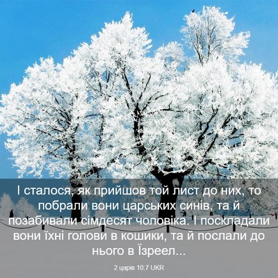 Picture 03 - 2 царів 10:7 UKR - І сталося, як прийшов той - Bible Verse Picture