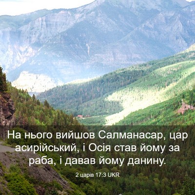 Picture 03 - 2 царів 17:3 UKR - На нього вийшов - Bible Verse Picture