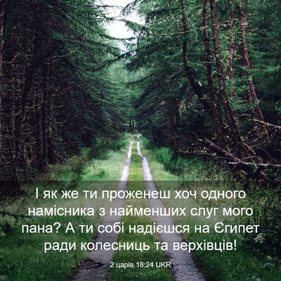 Picture 03 - 2 царів 18:24 UKR - І як же ти проженеш хоч - Bible Verse Picture