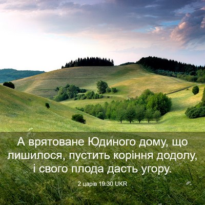 Picture 03 - 2 царів 19:30 UKR - А врятоване Юдиного дому, - Bible Verse Picture