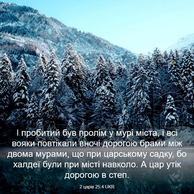 Picture 03 - 2 царів 25:4 UKR - І пробитий був пролім у - Bible Verse Picture