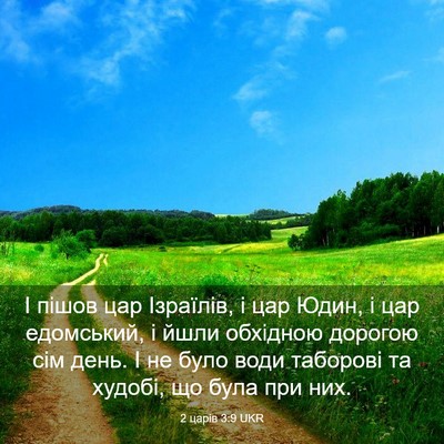 Picture 03 - 2 царів 3:9 UKR - І пішов цар Ізраїлів, і цар - Bible Verse Picture