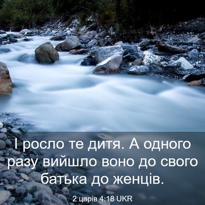 Picture 03 - 2 царів 4:18 UKR - І росло те дитя. А одного - Bible Verse Picture