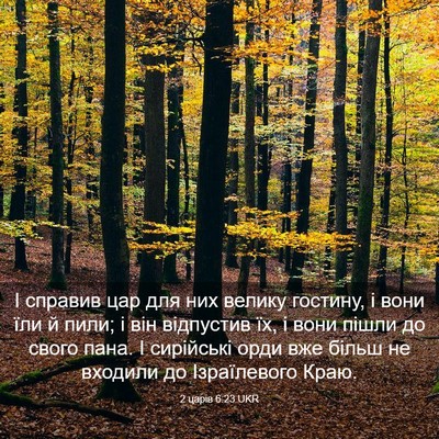 Picture 03 - 2 царів 6:23 UKR - І справив цар для них - Bible Verse Picture