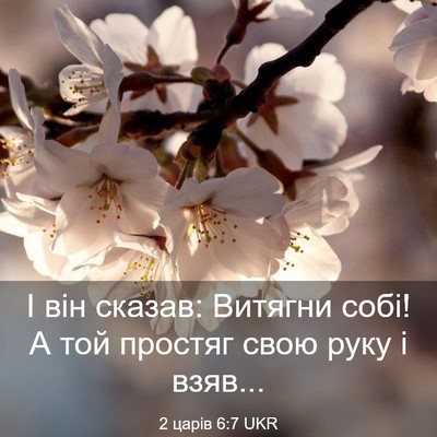 Picture 03 - 2 царів 6:7 UKR - І він сказав: Витягни собі! - Bible Verse Picture