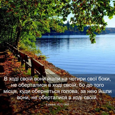 Picture 03 - Єзекіїль 10:11 UKR - В ході своїй вони йшли на - Bible Verse Picture