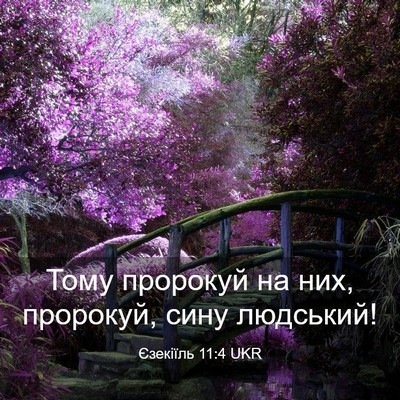 Picture 03 - Єзекіїль 11:4 UKR - Тому пророкуй на них, - Bible Verse Picture