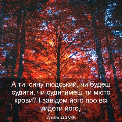 Picture 03 - Єзекіїль 22:2 UKR - А ти, сину людський, чи - Bible Verse Picture