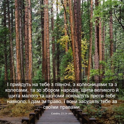 Picture 03 - Єзекіїль 23:24 UKR - І прийдуть на тебе з - Bible Verse Picture