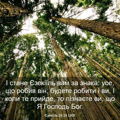 Picture 03 - Єзекіїль 24:24 UKR - І стане Єзекіїль вам за - Bible Verse Picture