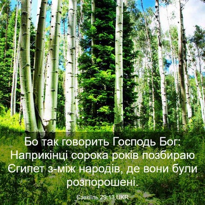 Picture 03 - Єзекіїль 29:13 UKR - Бо так говорить Господь - Bible Verse Picture