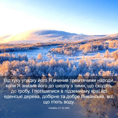 Picture 03 - Єзекіїль 31:16 UKR - Від гуку упадку його Я - Bible Verse Picture