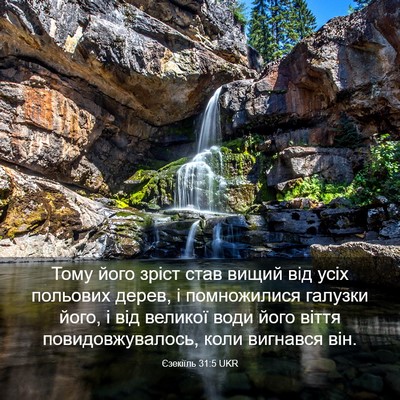 Picture 03 - Єзекіїль 31:5 UKR - Тому його зріст став вищий - Bible Verse Picture