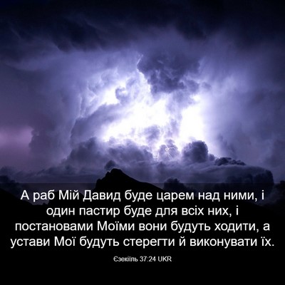 Picture 03 - Єзекіїль 37:24 UKR - А раб Мій Давид буде царем - Bible Verse Picture