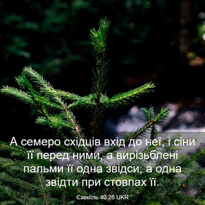 Picture 03 - Єзекіїль 40:26 UKR - А семеро східців вхід до - Bible Verse Picture