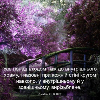 Picture 03 - Єзекіїль 41:17 UKR - Усе понад входом і аж до - Bible Verse Picture