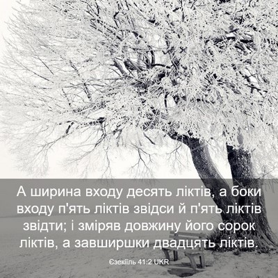 Picture 03 - Єзекіїль 41:2 UKR - А ширина входу десять - Bible Verse Picture