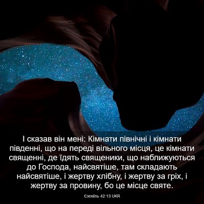 Picture 03 - Єзекіїль 42:13 UKR - І сказав він мені: Кімнати - Bible Verse Picture