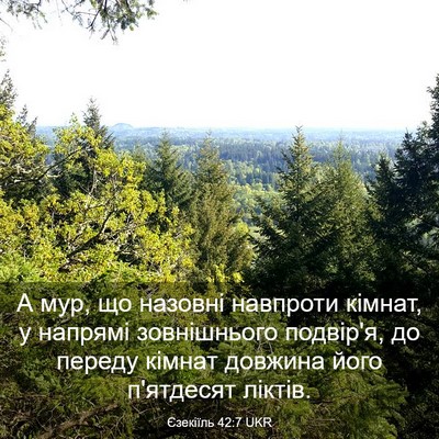 Picture 03 - Єзекіїль 42:7 UKR - А мур, що назовні навпроти - Bible Verse Picture
