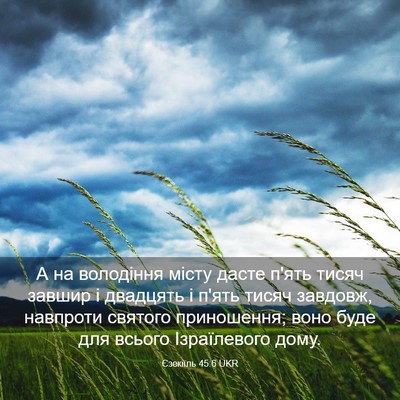 Picture 03 - Єзекіїль 45:6 UKR - А на володіння місту дасте - Bible Verse Picture
