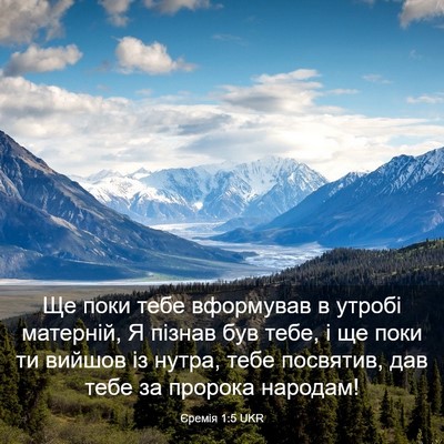 Picture 03 - Єремія 1:5 UKR - Ще поки тебе вформував в - Bible Verse Picture