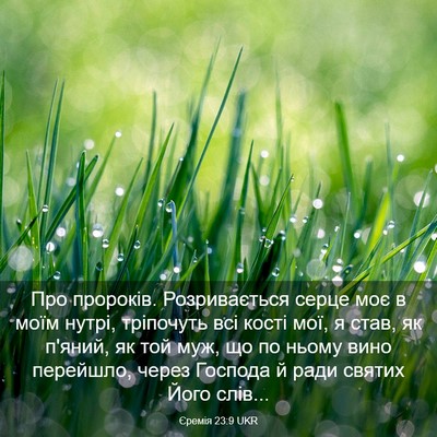 Picture 03 - Єремія 23:9 UKR - Про пророків. Розривається - Bible Verse Picture