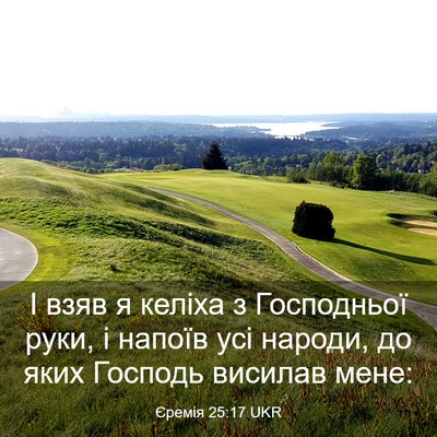 Picture 03 - Єремія 25:17 UKR - І взяв я келіха з - Bible Verse Picture