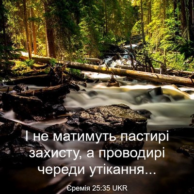 Picture 03 - Єремія 25:35 UKR - І не матимуть пастирі - Bible Verse Picture