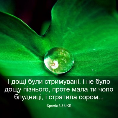 Picture 03 - Єремія 3:3 UKR - І дощі були стримувані, і - Bible Verse Picture