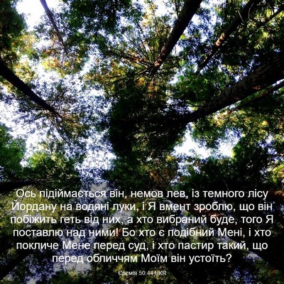 Picture 03 - Єремія 50:44 UKR - Ось підіймається він, - Bible Verse Picture