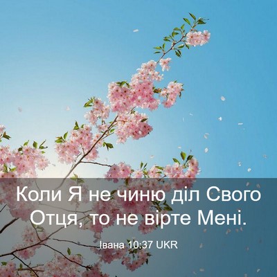 Picture 03 - Івана 10:37 UKR - Коли Я не чиню діл Свого - Bible Verse Picture
