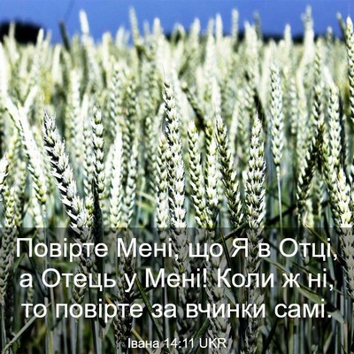 Picture 03 - Івана 14:11 UKR - Повірте Мені, що Я в Отці, а - Bible Verse Picture