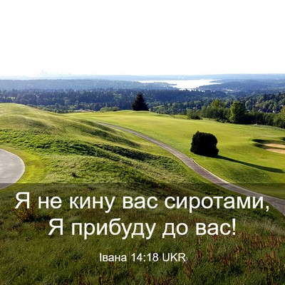 Picture 03 - Івана 14:18 UKR - Я не кину вас сиротами, Я - Bible Verse Picture