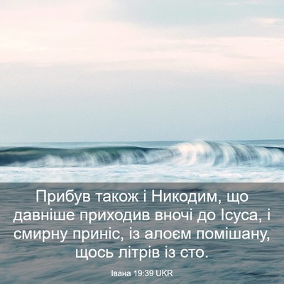 Picture 03 - Івана 19:39 UKR - Прибув також і Никодим, що - Bible Verse Picture