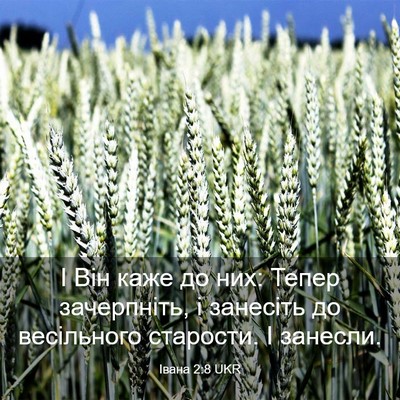 Picture 03 - Івана 2:8 UKR - І Він каже до них: Тепер - Bible Verse Picture