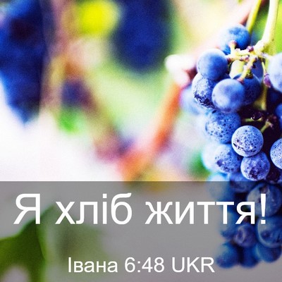 Picture 03 - Івана 6:48 UKR - Я хліб - Bible Verse Picture