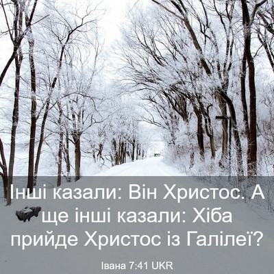 Picture 03 - Івана 7:41 UKR - Інші казали: Він Христос. А - Bible Verse Picture
