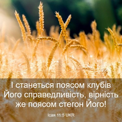 Picture 03 - Ісая 11:5 UKR - І станеться поясом клубів - Bible Verse Picture