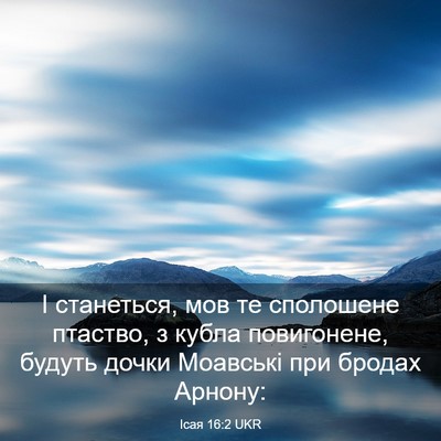 Picture 03 - Ісая 16:2 UKR - І станеться, мов те - Bible Verse Picture