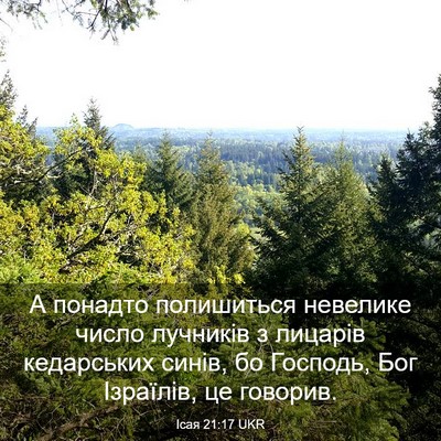 Picture 03 - Ісая 21:17 UKR - А понадто полишиться - Bible Verse Picture