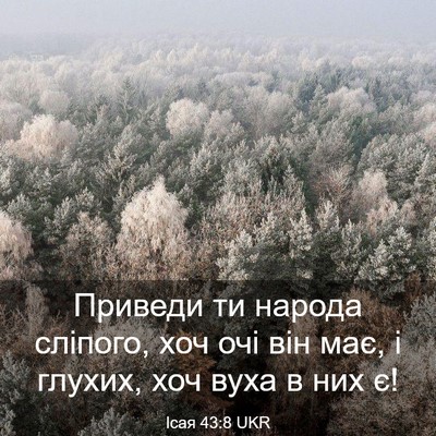 Picture 03 - Ісая 43:8 UKR - Приведи ти народа сліпого, - Bible Verse Picture