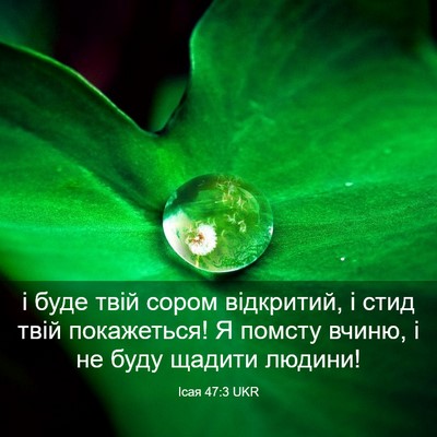 Picture 03 - Ісая 47:3 UKR - і буде твій сором - Bible Verse Picture