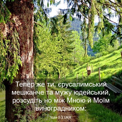 Picture 03 - Ісая 5:3 UKR - Тепер же ти, єрусалимський - Bible Verse Picture