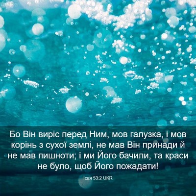 Picture 03 - Ісая 53:2 UKR - Бо Він виріс перед Ним, мов - Bible Verse Picture