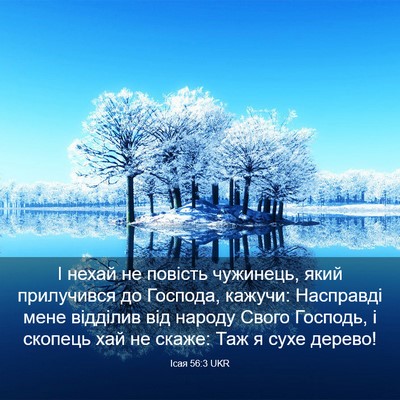 Picture 03 - Ісая 56:3 UKR - І нехай не повість - Bible Verse Picture