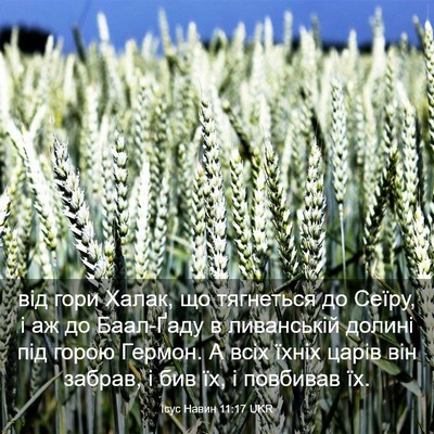 Picture 03 - Ісус Навин 11:17 UKR - від гори Халак, що - Bible Verse Picture