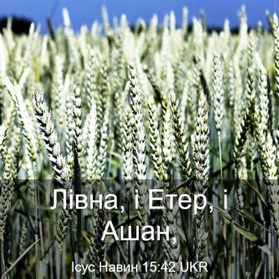 Picture 03 - Ісус Навин 15:42 UKR - Лівна, і Етер, і - Bible Verse Picture