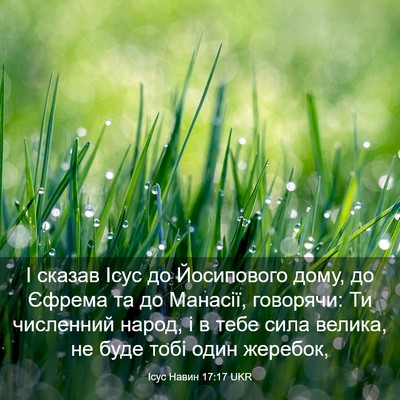 Picture 03 - Ісус Навин 17:17 UKR - І сказав Ісус до - Bible Verse Picture