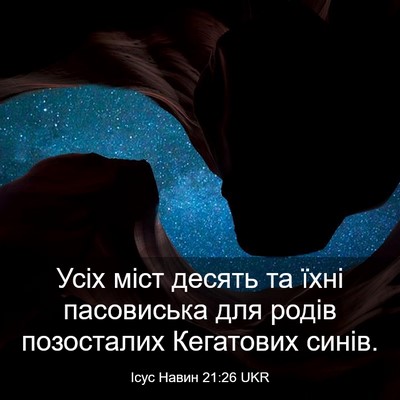 Picture 03 - Ісус Навин 21:26 UKR - Усіх міст десять та їхні - Bible Verse Picture